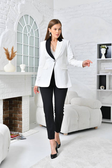 Blazer-Set Schwarz/Weiss