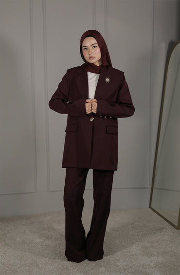 Pflaume Stoffhose für Damen – Eleganz & Komfort