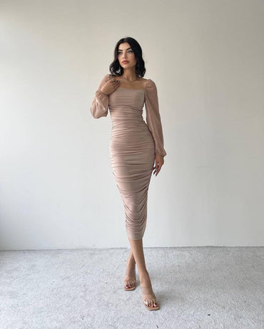 Deray Kleid Beige