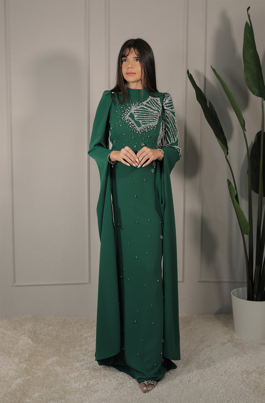 Ebru Dress - Smaragdgrün