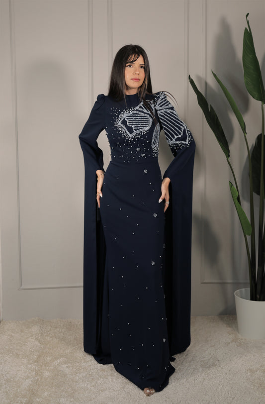 Ebru Dress - Dunkelblau