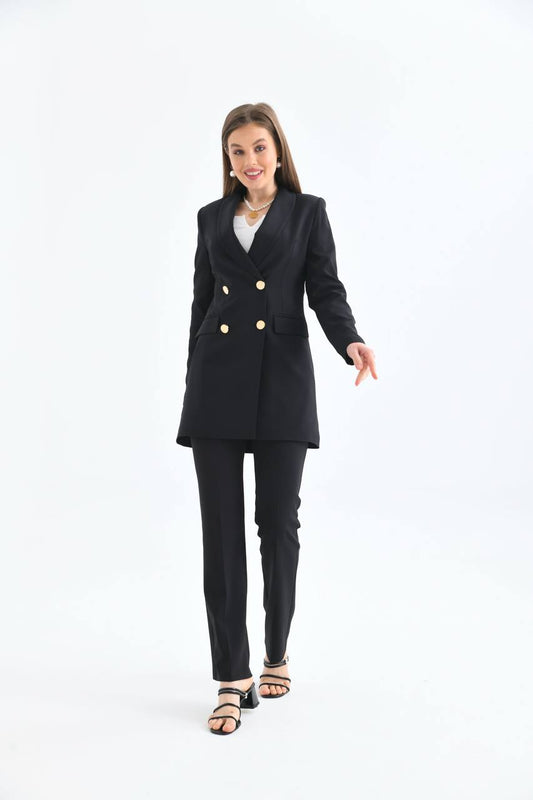 Blazer-Set Eleganz Pur Schwarz
