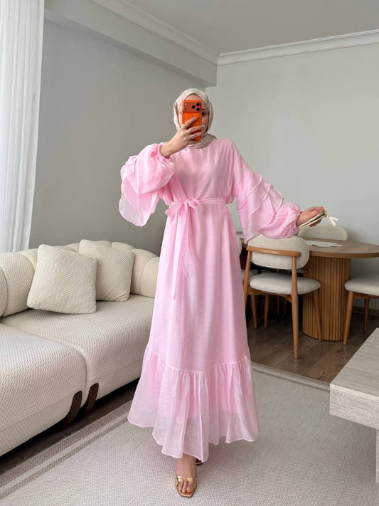Elegantes Maxikleid in Rosa – Modest Fashion Damenkleid