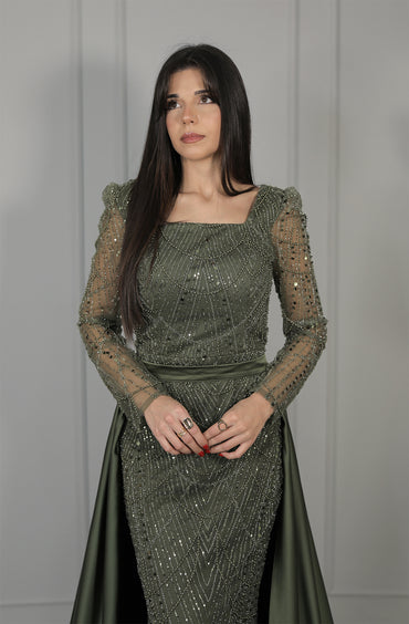 Lena Dress - Khaki Grün