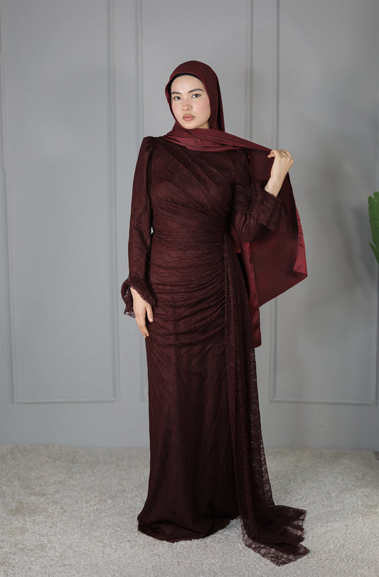Risa Dress - Weinrot