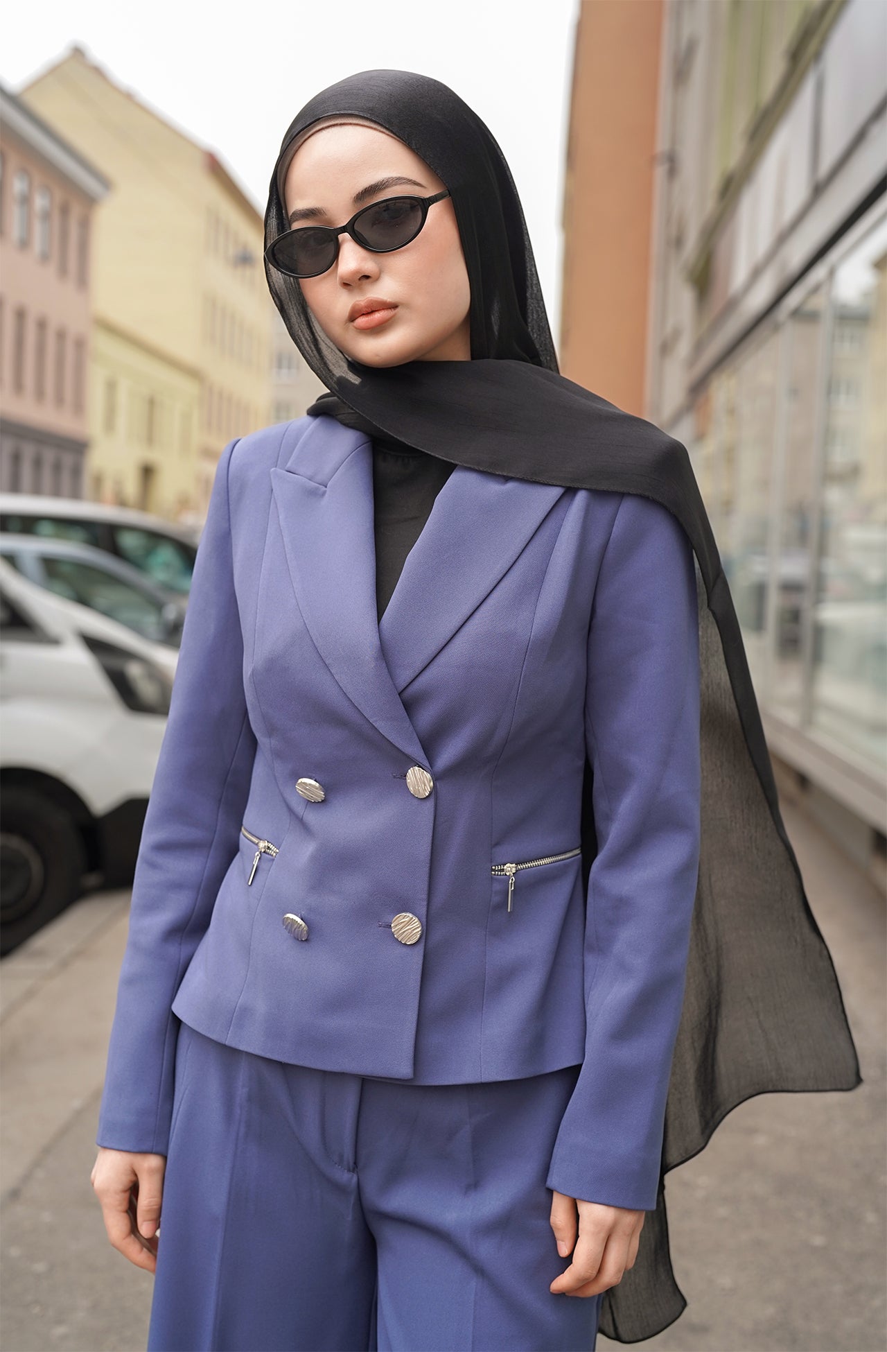 Royal Blue Power Suit – 2-teiliges Set