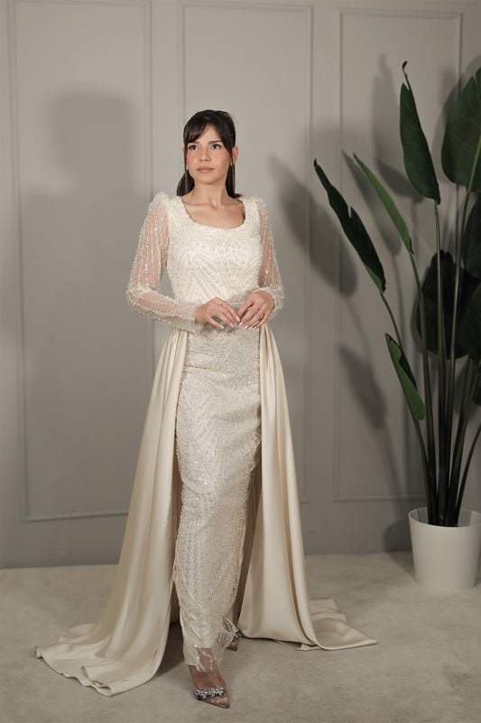 Saren Dress - Creme