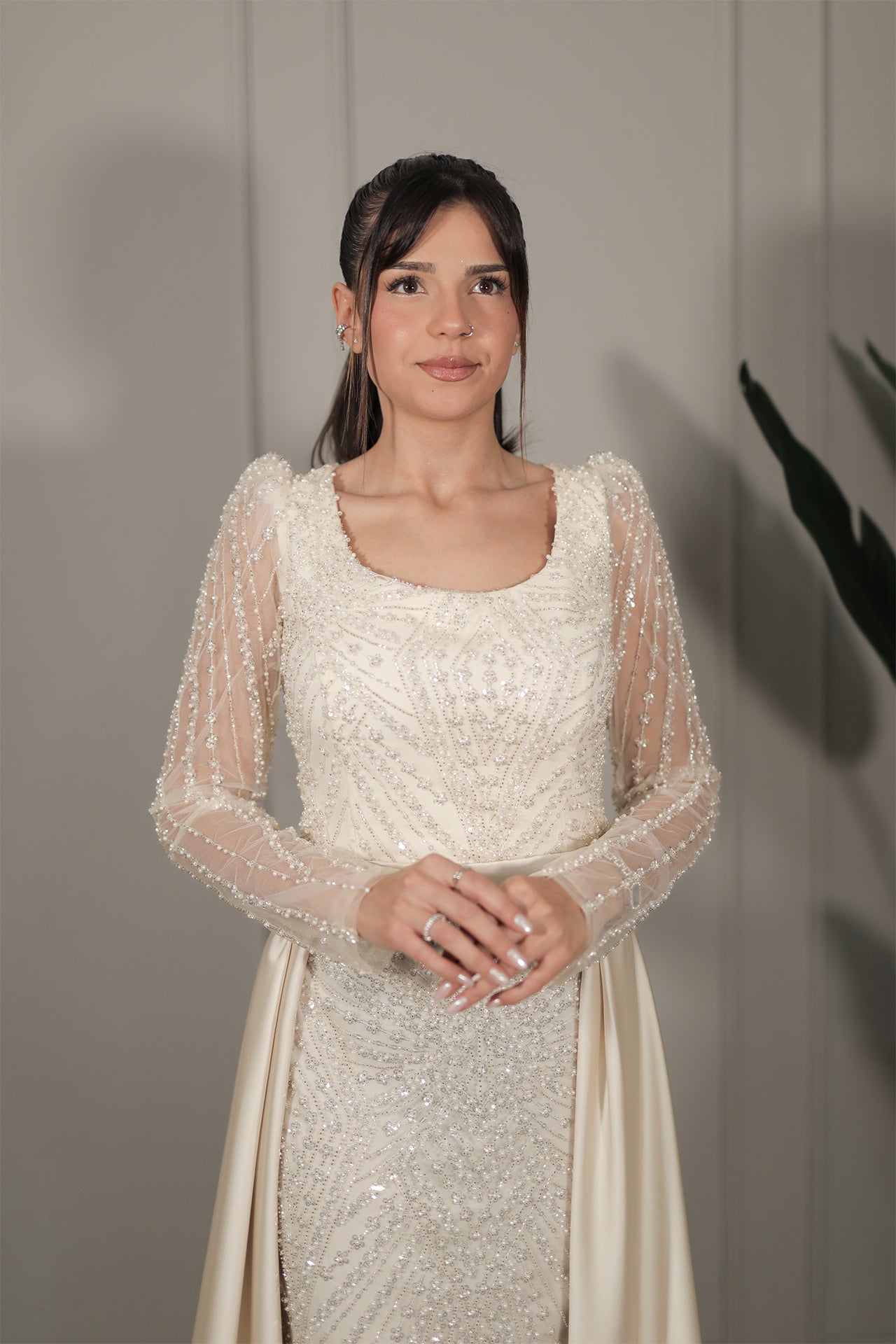 Saren Dress - Creme