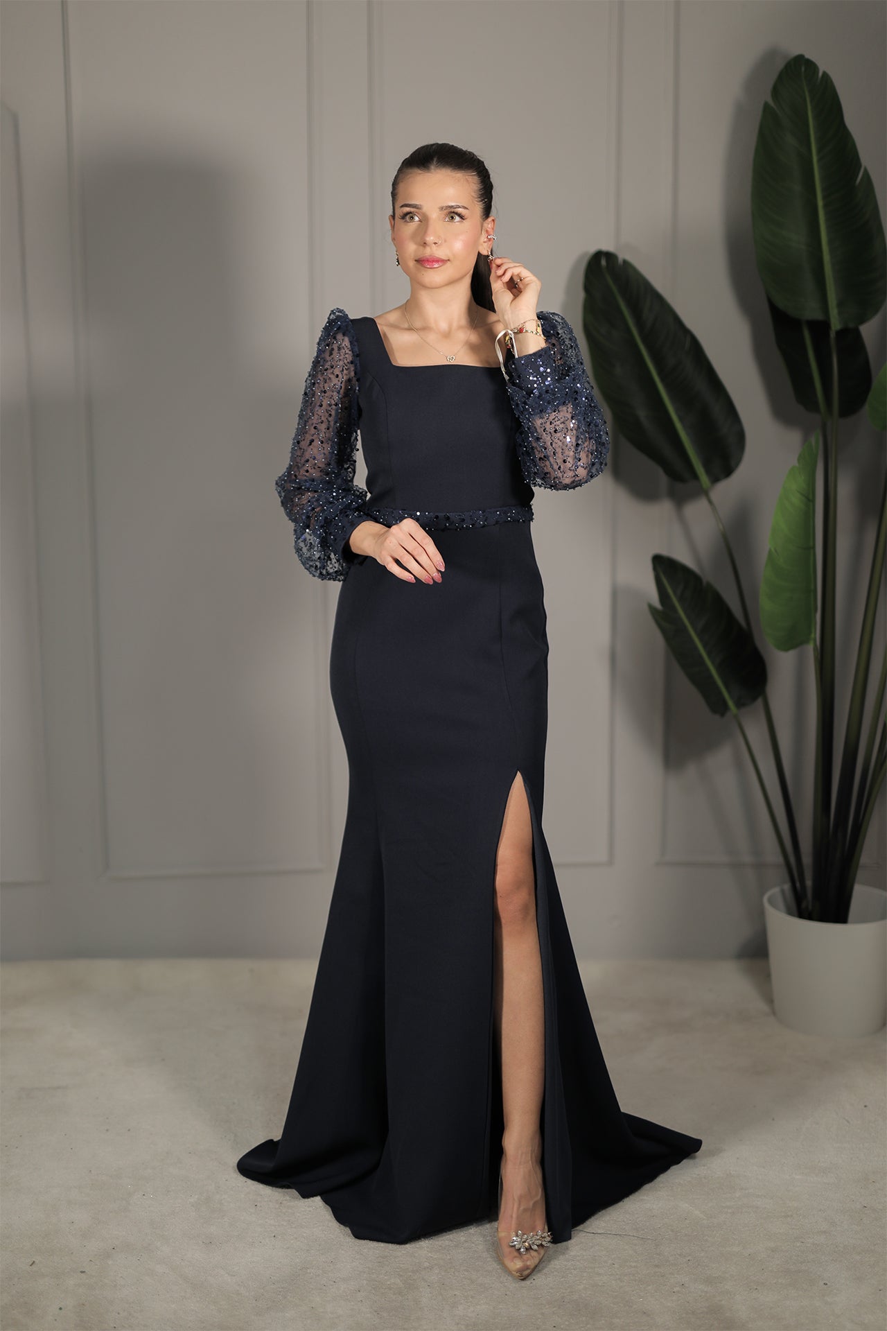 Sinem Dress - Marineblau