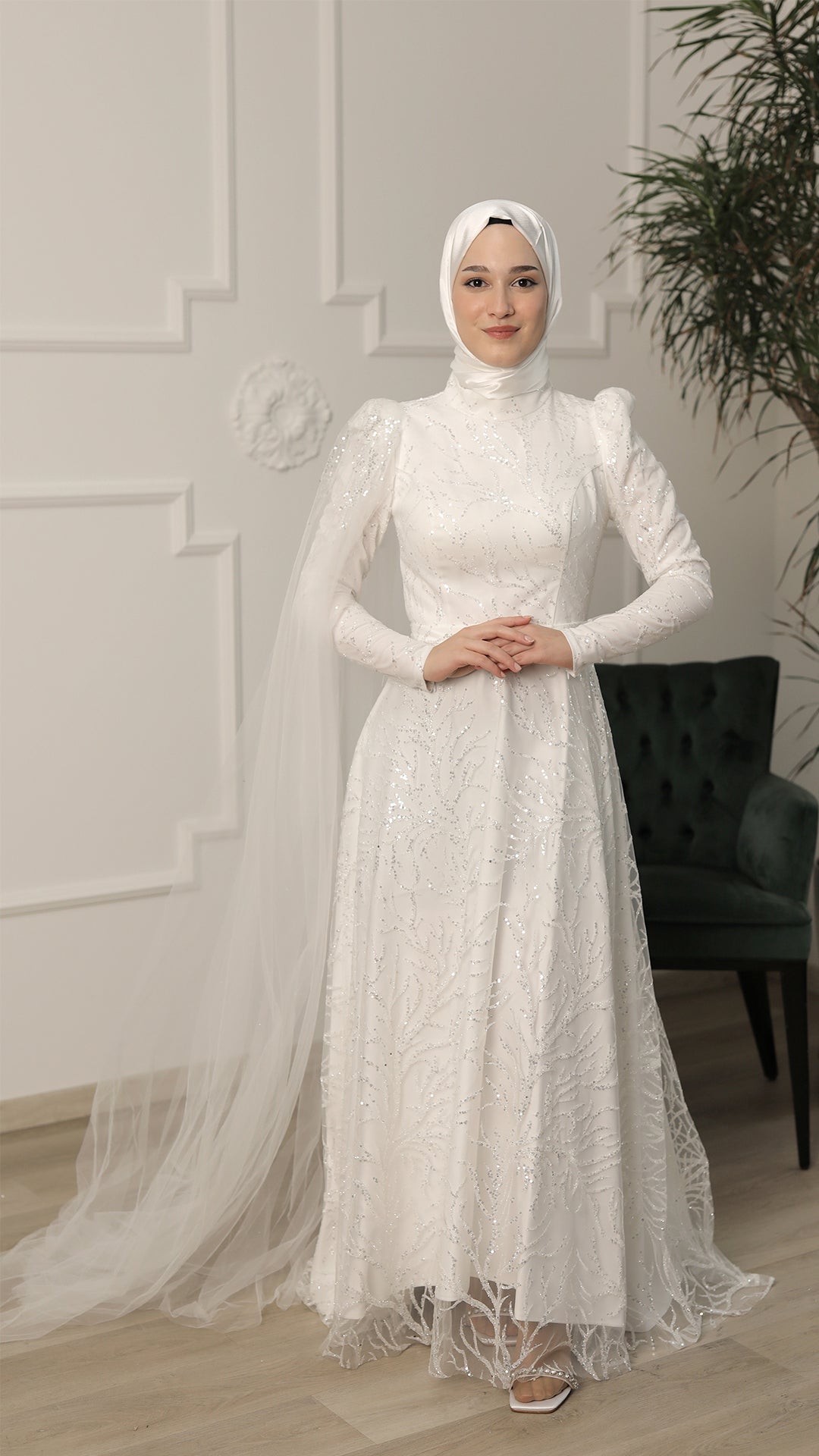 Schneeflocke Ballkleid