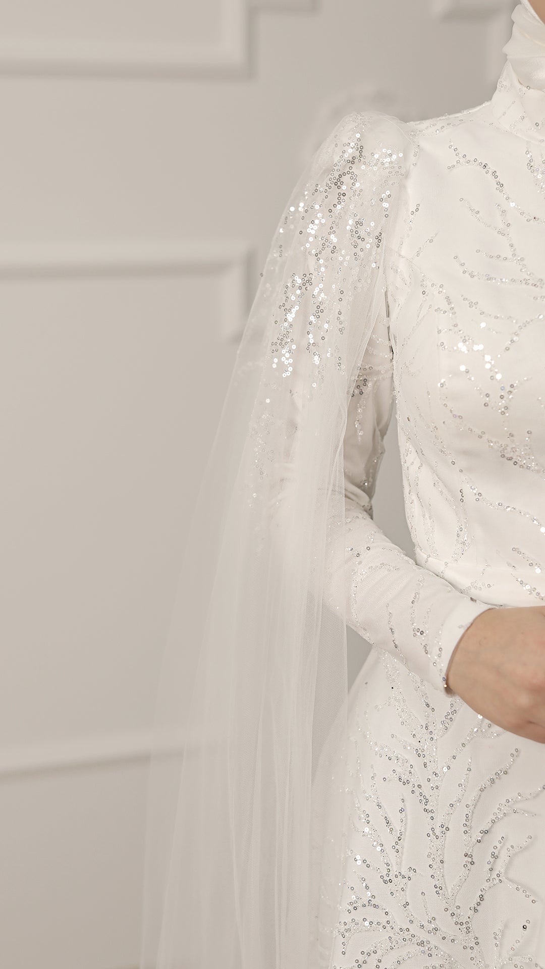 Schneeflocke Ballkleid