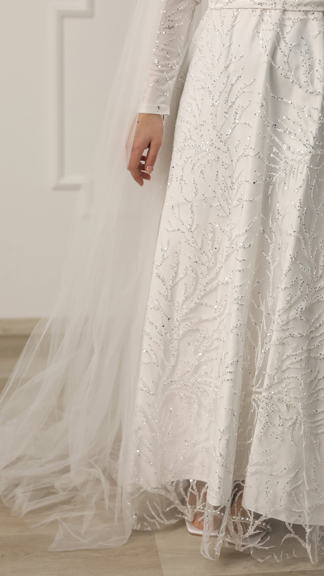 Schneeflocke Ballkleid