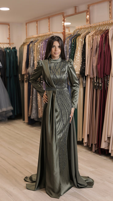 Einzigartiges Design Abendkleid Green