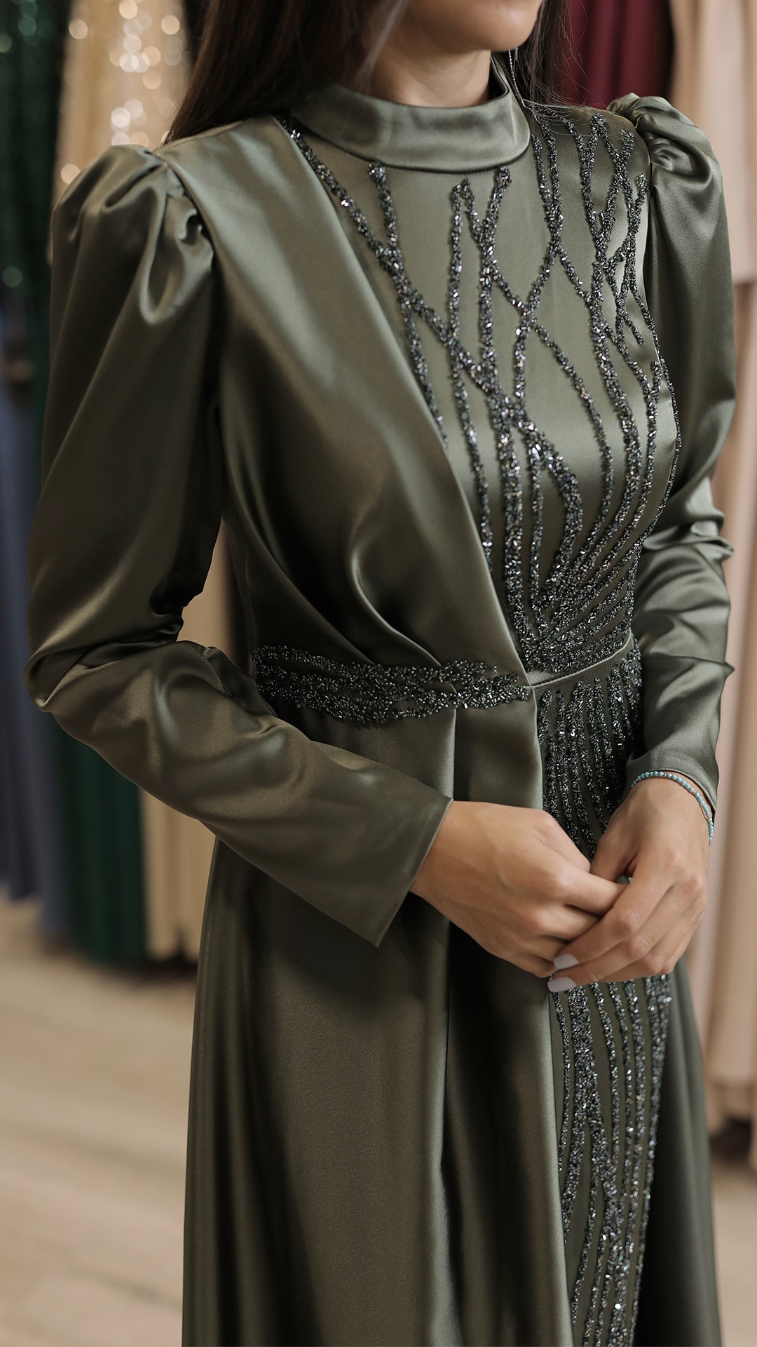 Einzigartiges Design Abendkleid Green
