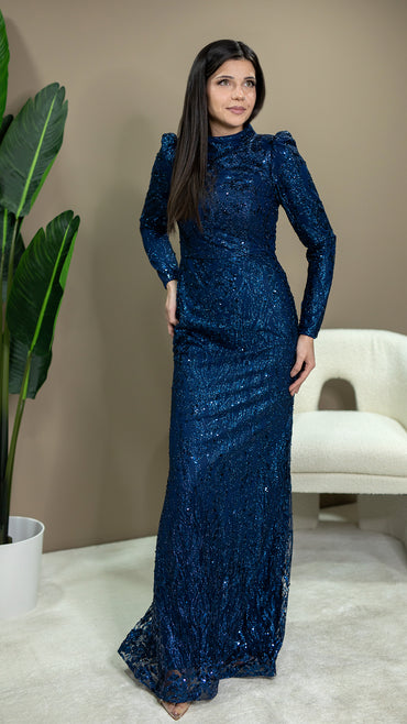 Zahra Dress- Dunkelblau