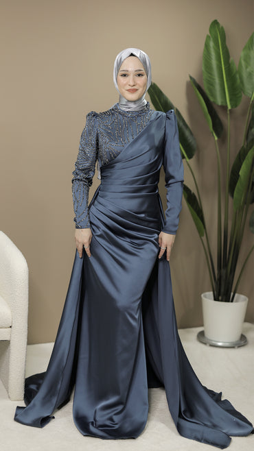 Mera Blaue AbendKleid