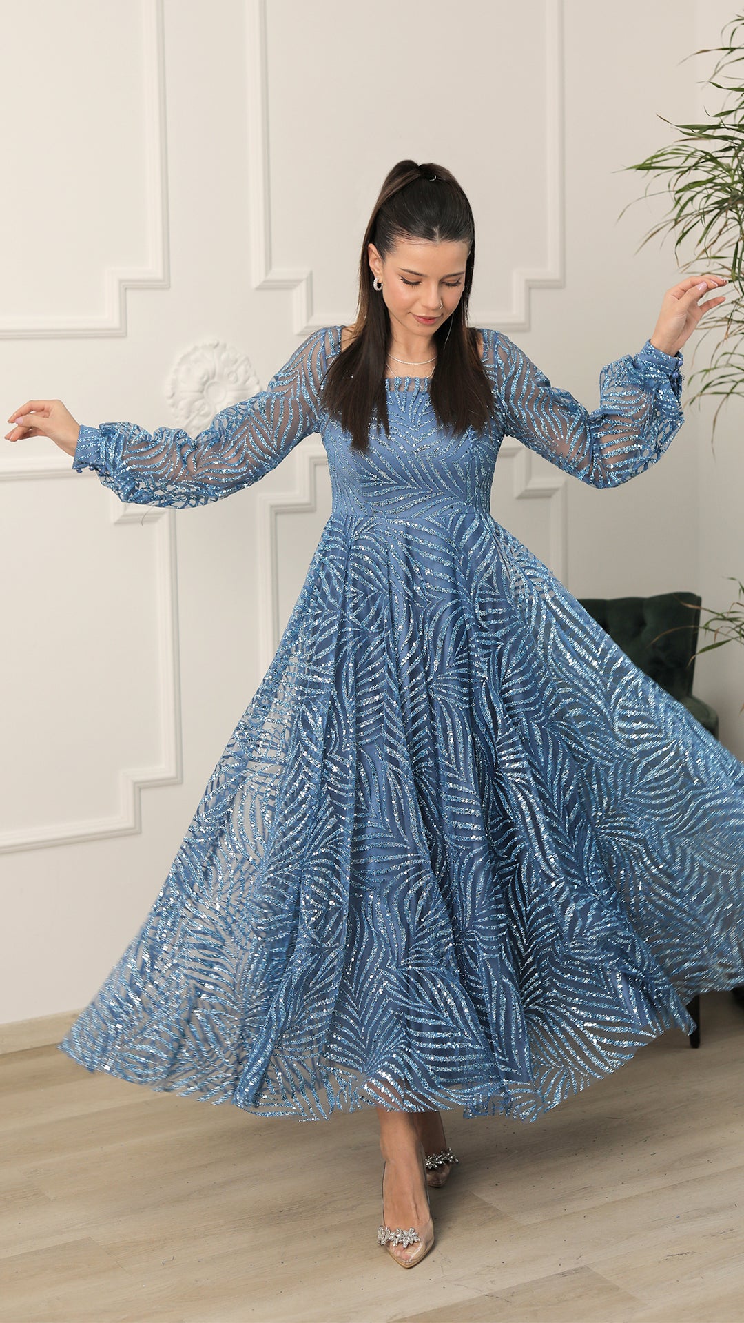 Atemberaubendes Abendoutfit Blue
