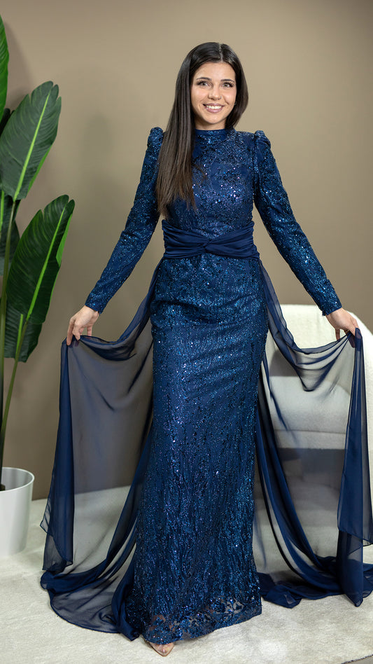 Zahra Dress- Dunkelblau