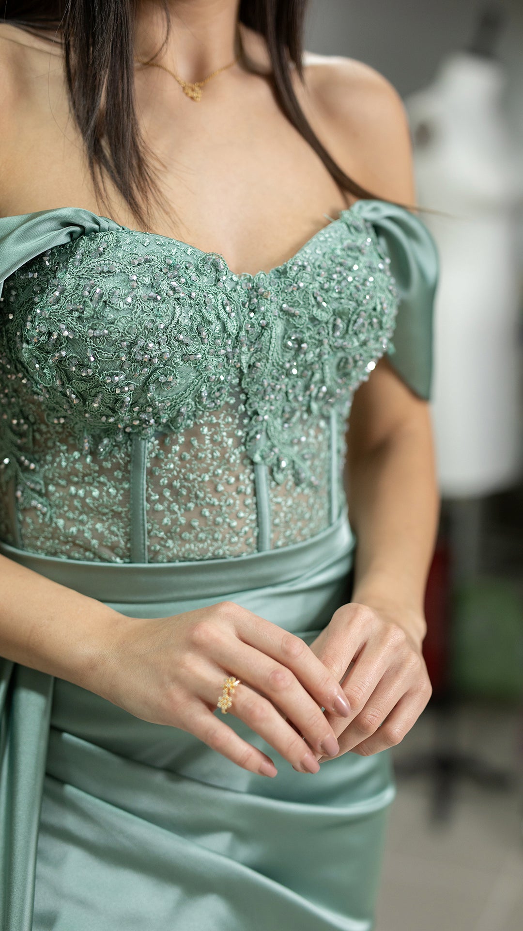 Senin Dress-Wassergrün