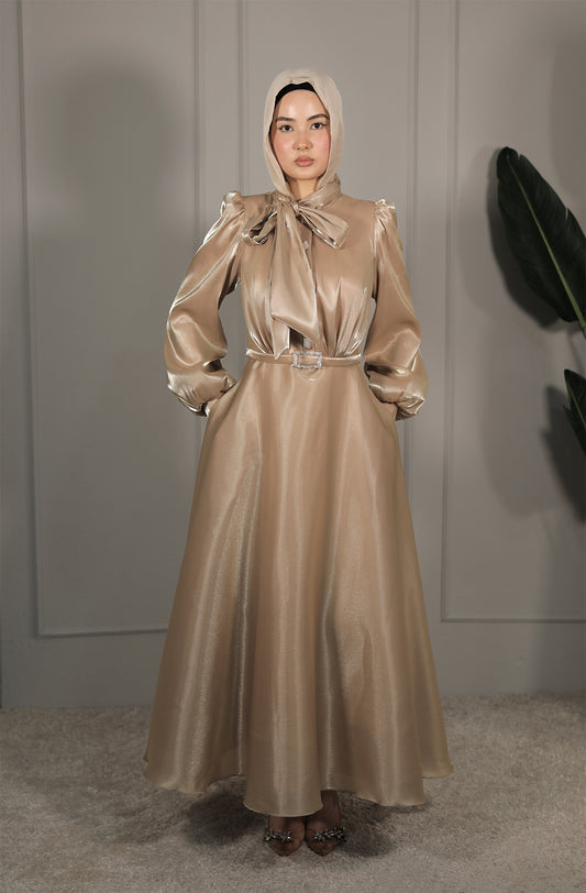 Vania Dress - Champagner / Goldbeige