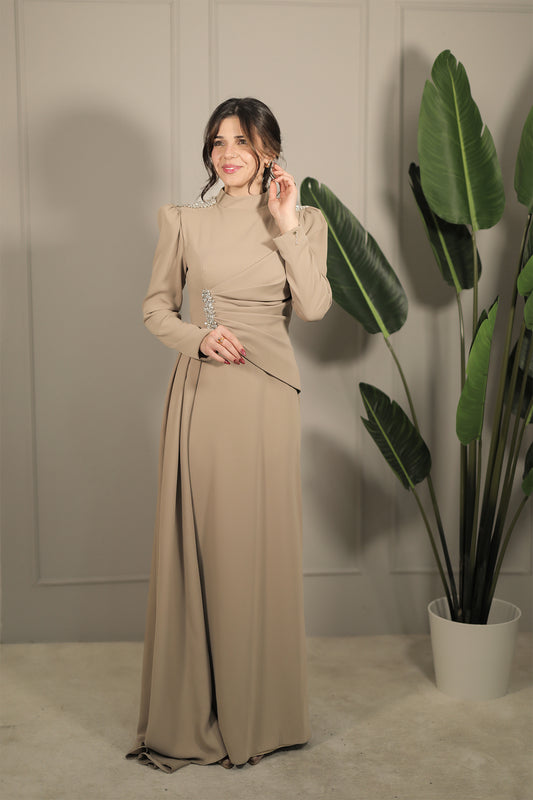 Alba Dress - Sandfarbe
