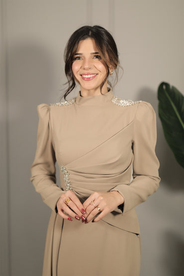 Alba Dress - Sandfarbe