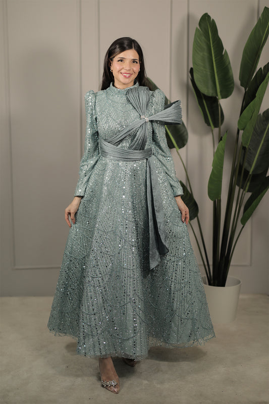 Amara Dress - Minzgrün