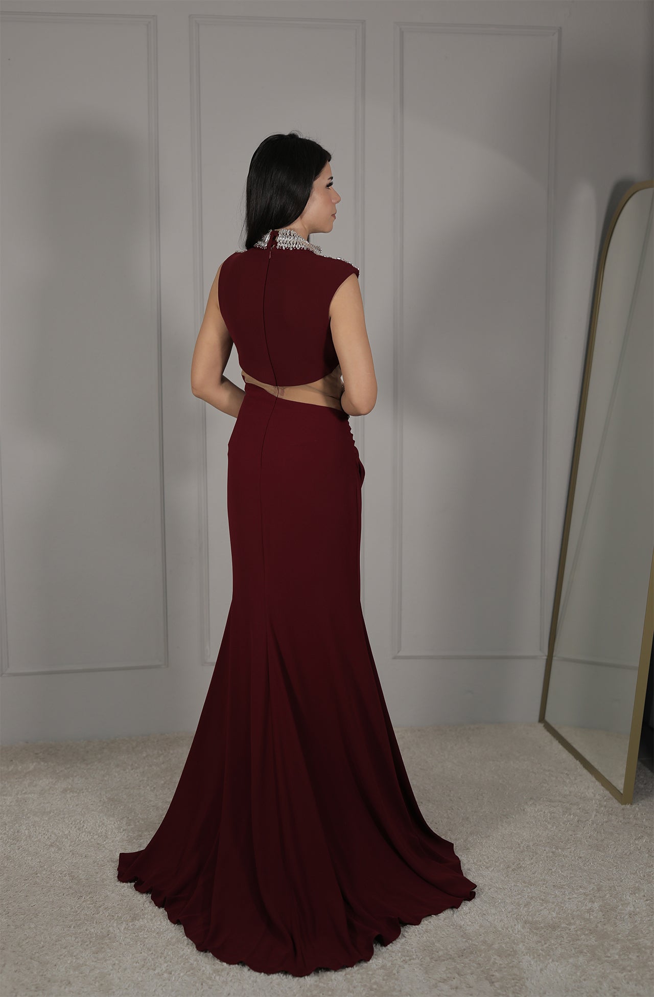 Azra Dress - Bordeaux