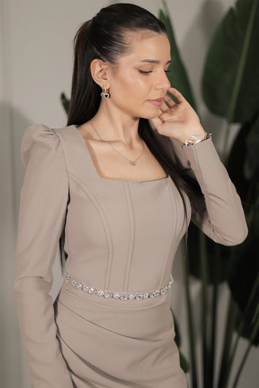Beliz Dress - Beige