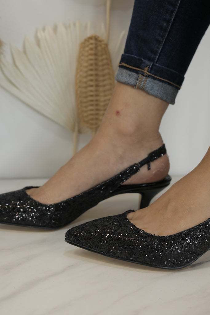 Schwarz Diamant Eleganz Pumps