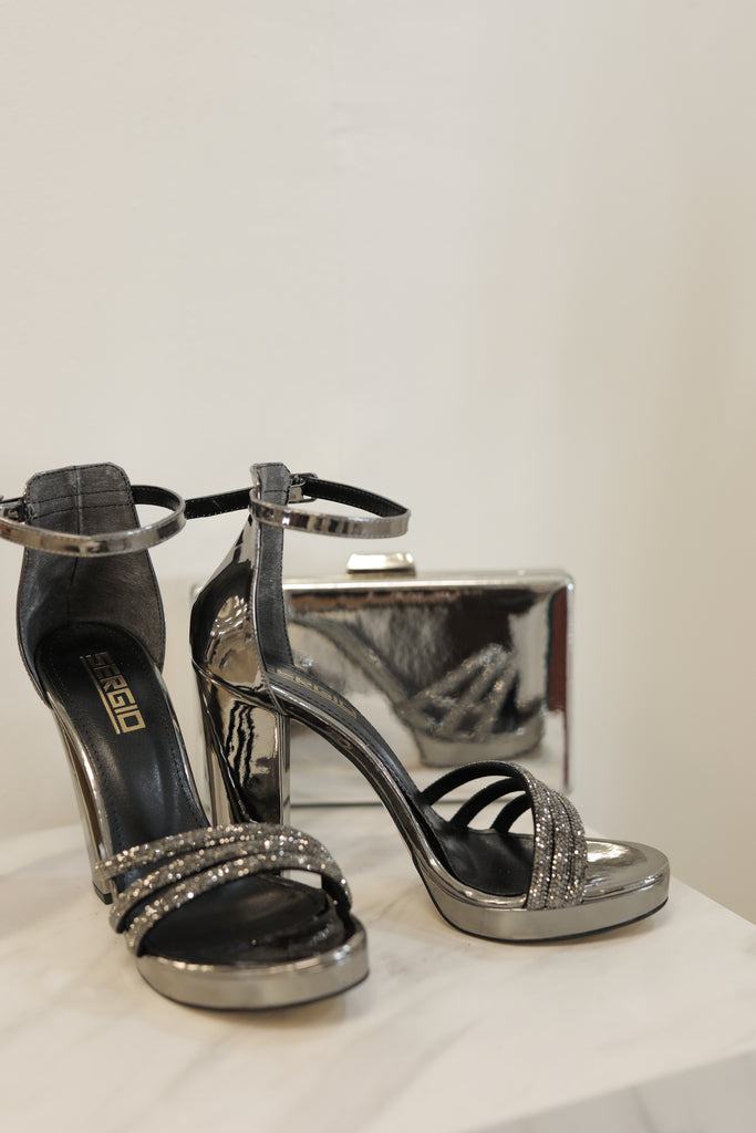 Elegante Silberne High Heels