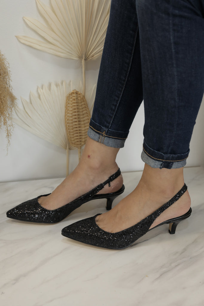 Schwarz Diamant Eleganz Pumps