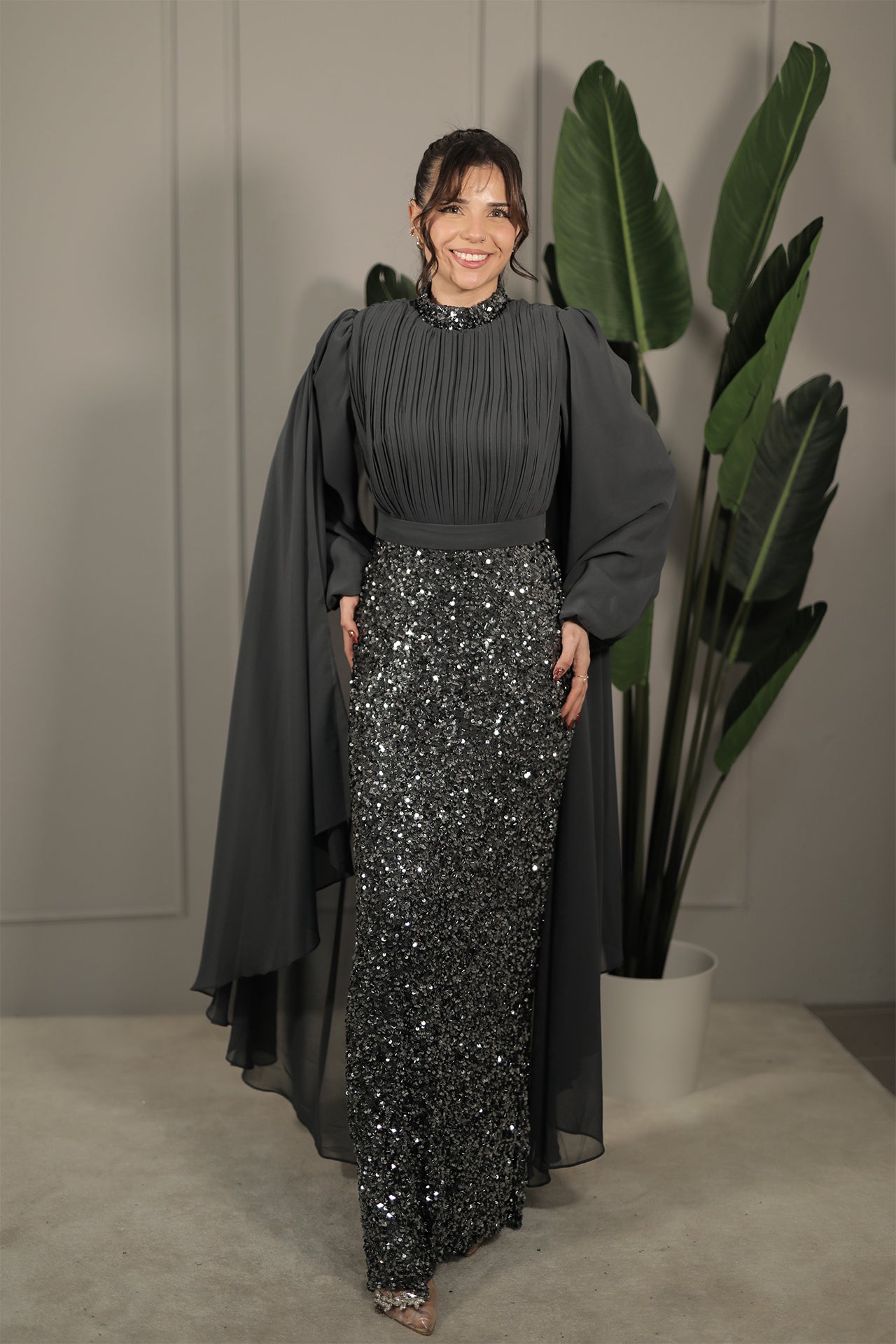 Elina Dress - Grau
