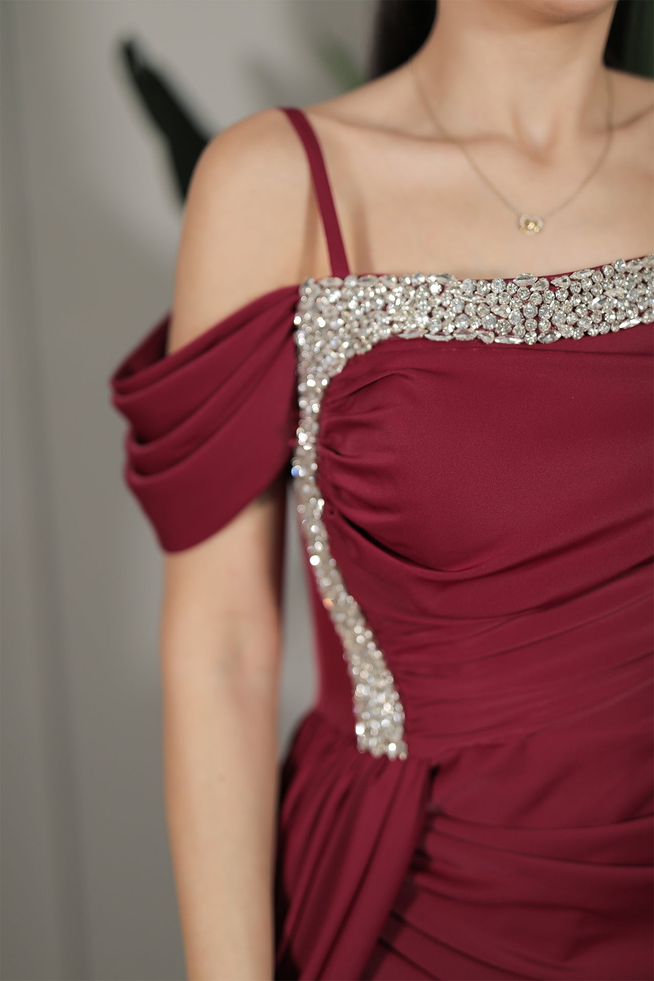 Eray Dress - Weinrot