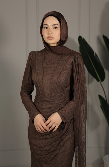 Hiba Dress - Braun