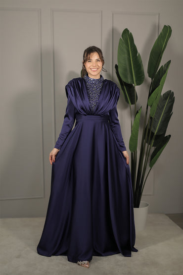 Nalan Dress - Dunkelblau