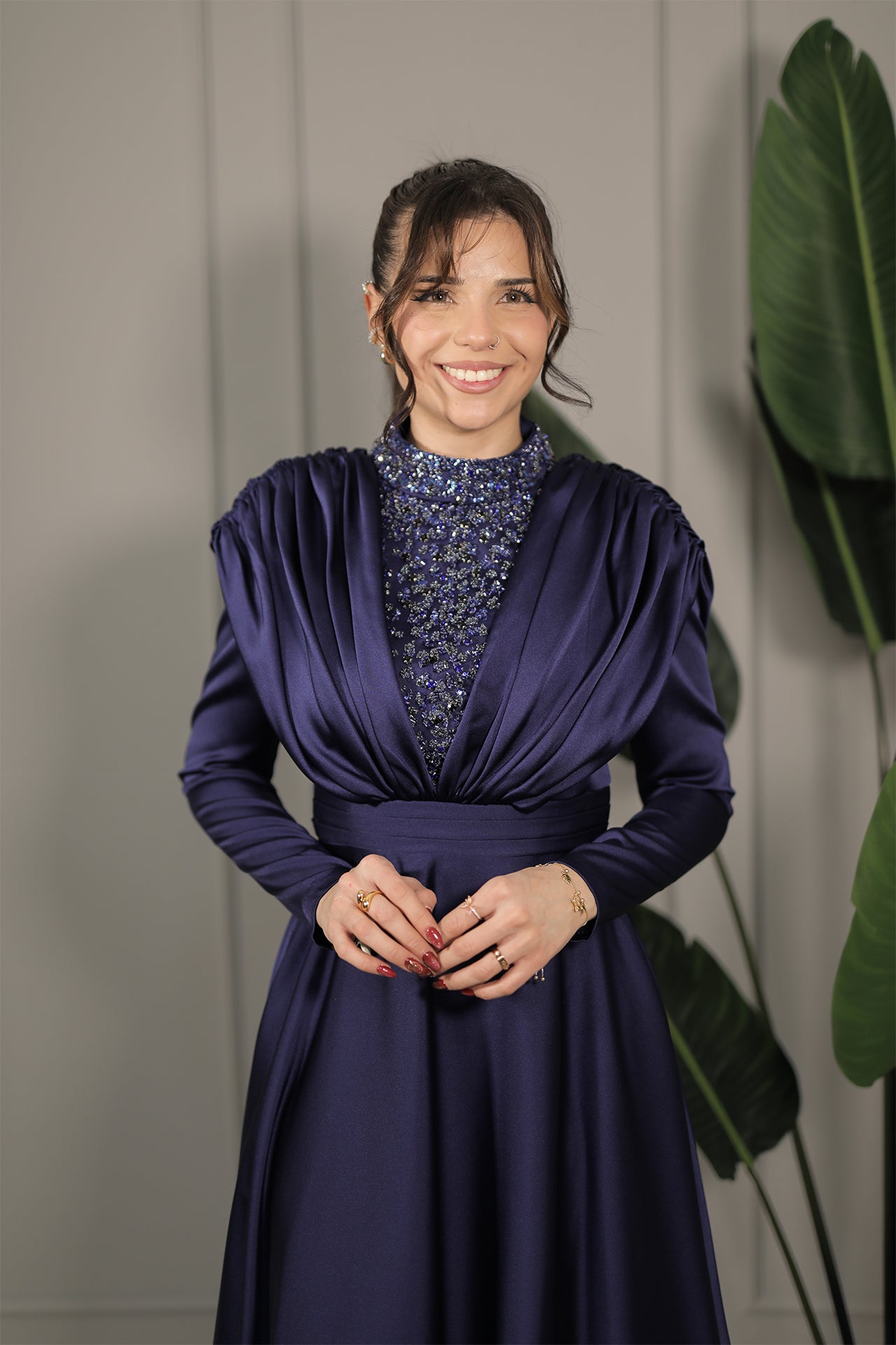 Nalan Dress - Dunkelblau