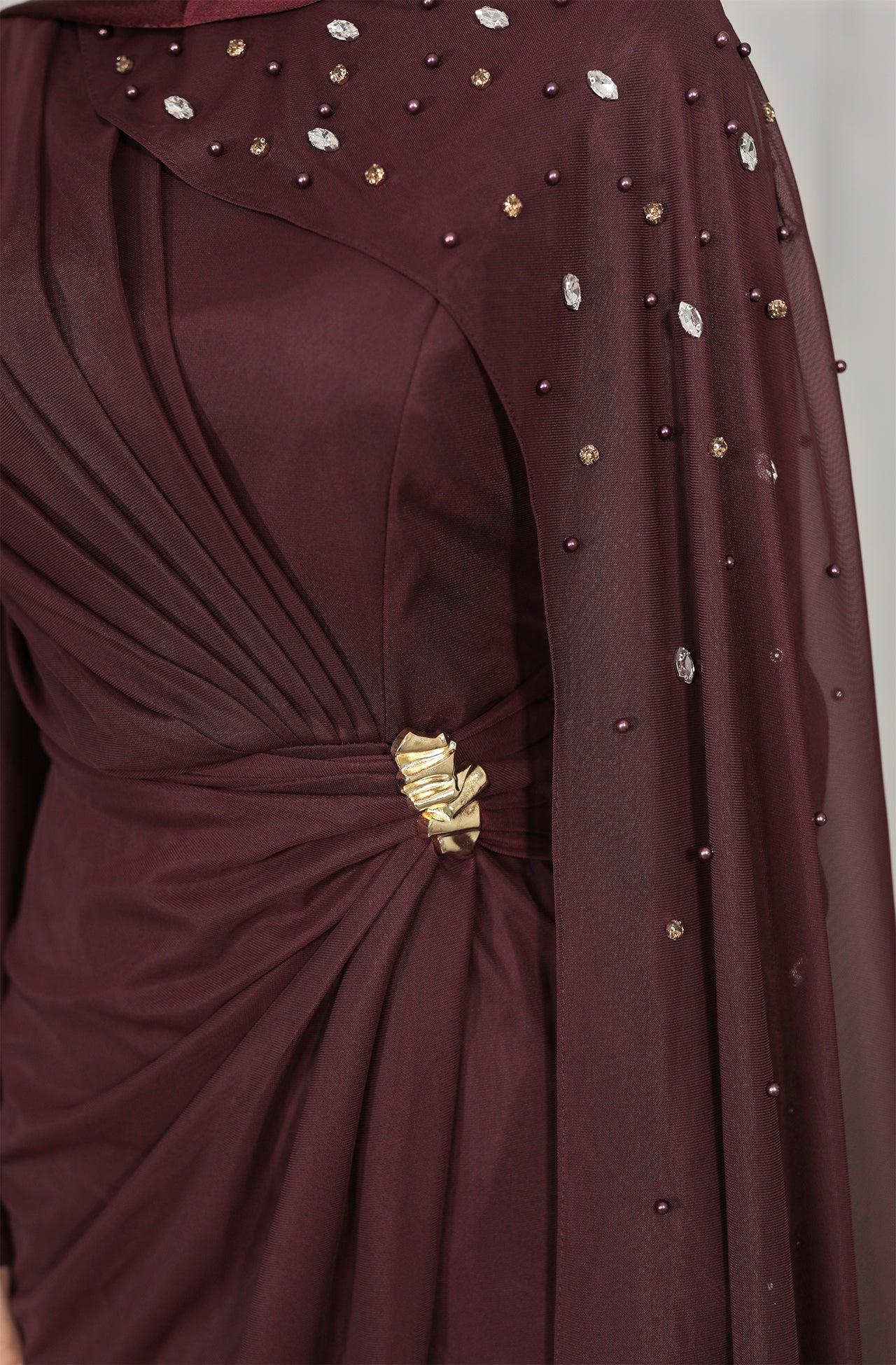 Nejla Dress - Weinrot