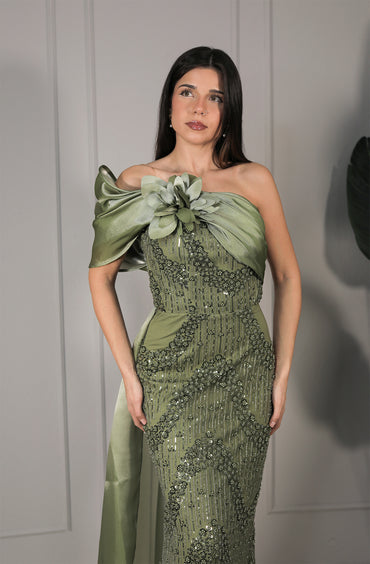 Rina Dress - Olivgrün