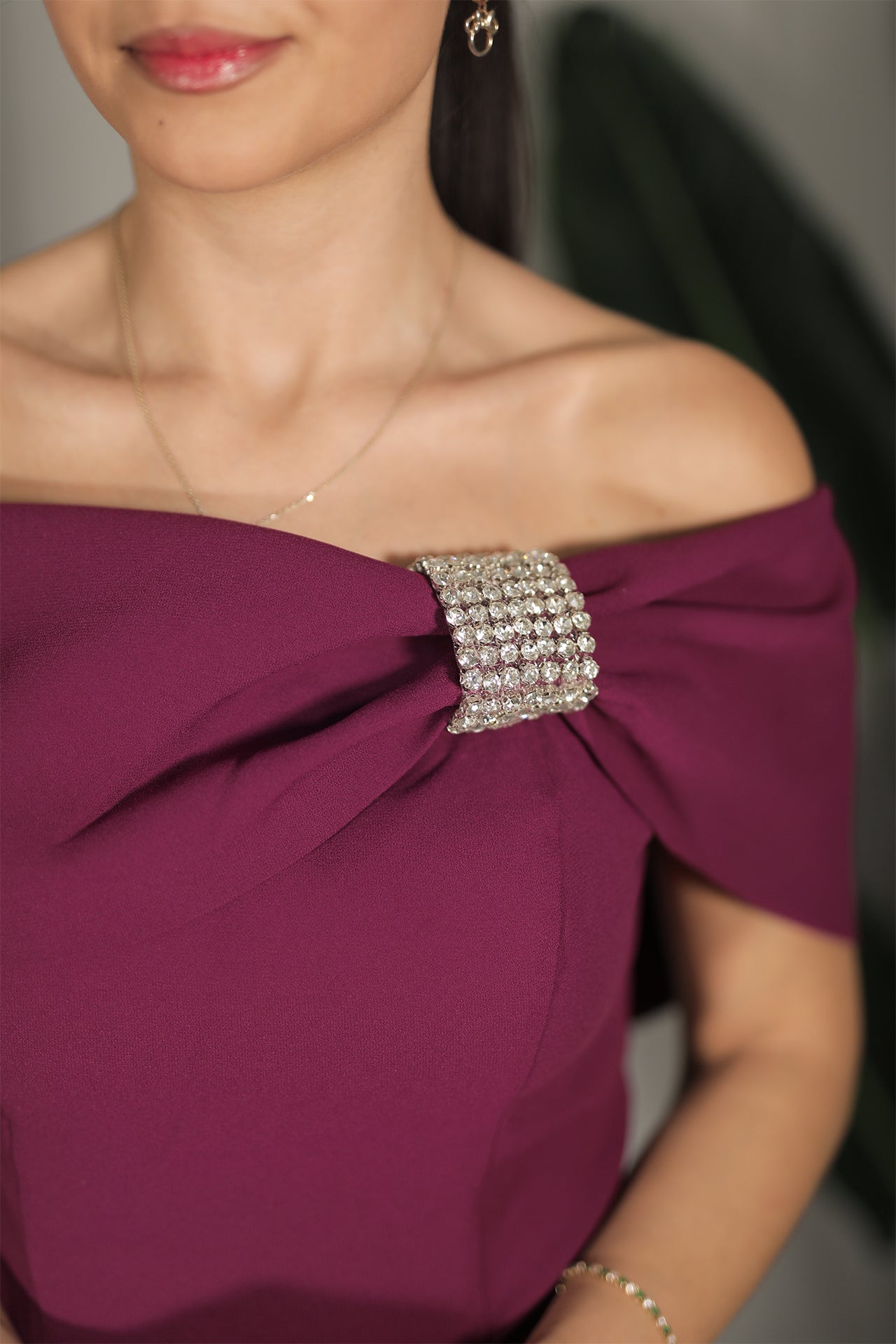 Saren Dress - Pflaumenfarbe