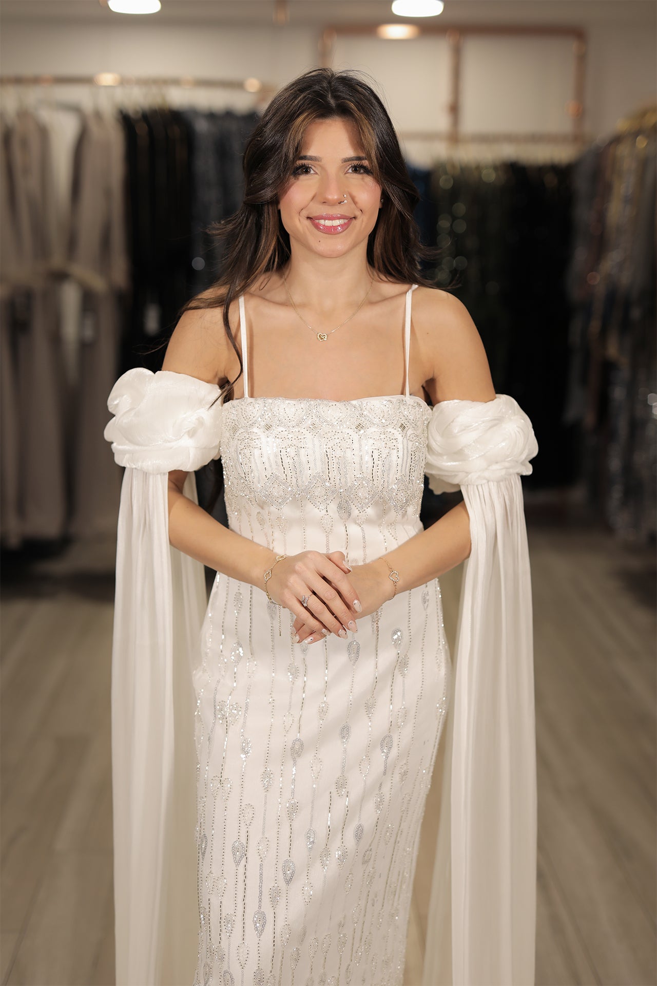 Selva Dress – Standesamtkleid Weiß