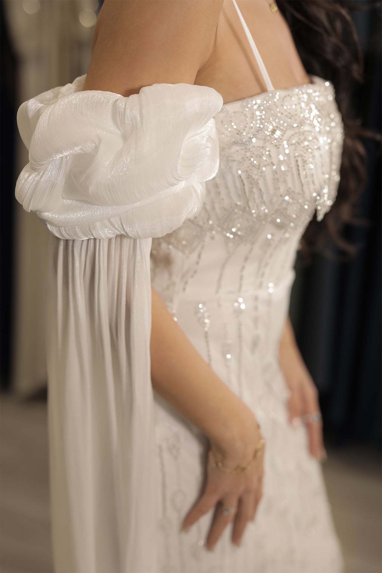 Selva Dress – Standesamtkleid Weiß