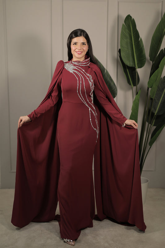 Talia Dress - Bordeaux