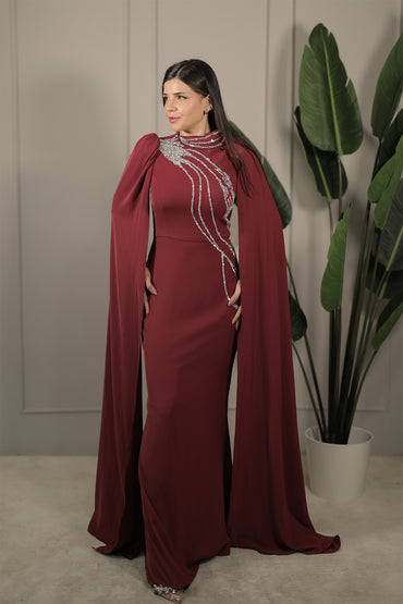 Talia Dress - Bordeaux
