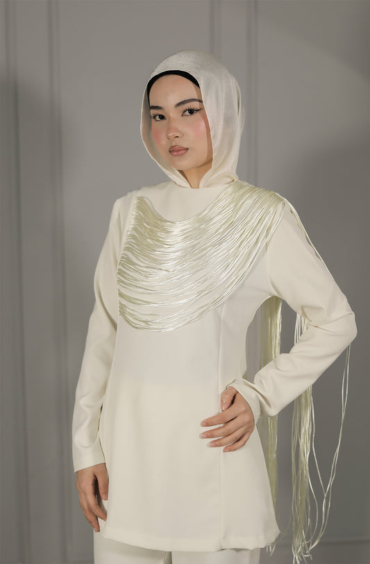 Elegante Damen Tunika in Creme – Modest Fashion Set