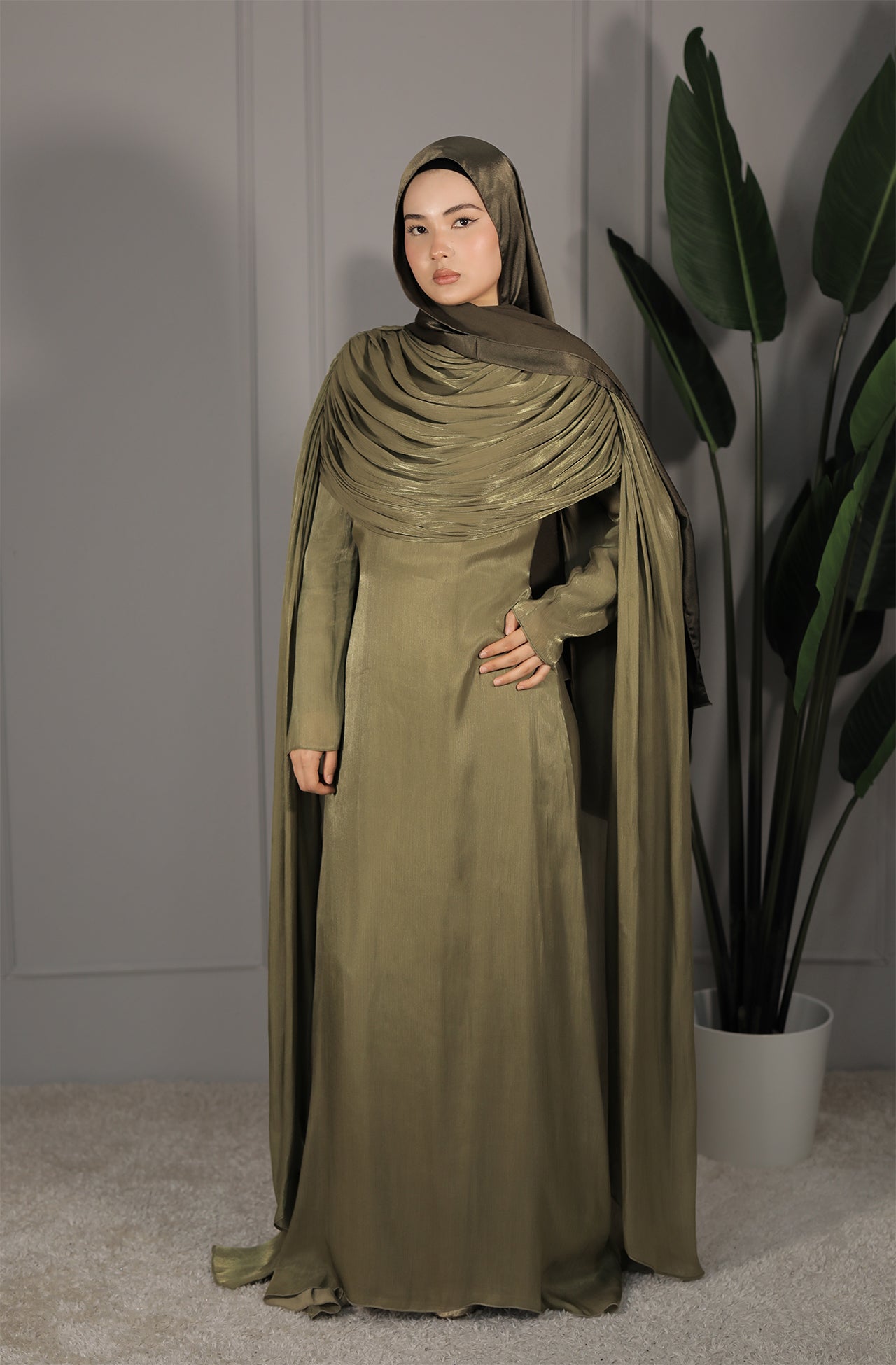 Asma Dress - Olivgrün