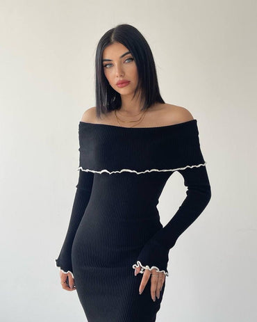 Trikot Kleid Schwarz