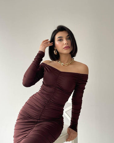 Ebru Kleid Braun