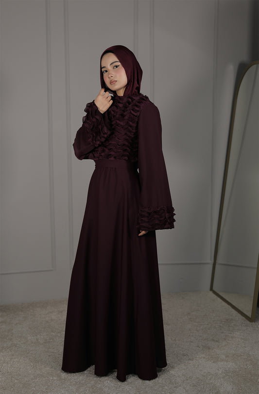 Elegantes Maxikleid mit Rüschen – Modest Fashion Damenkleid