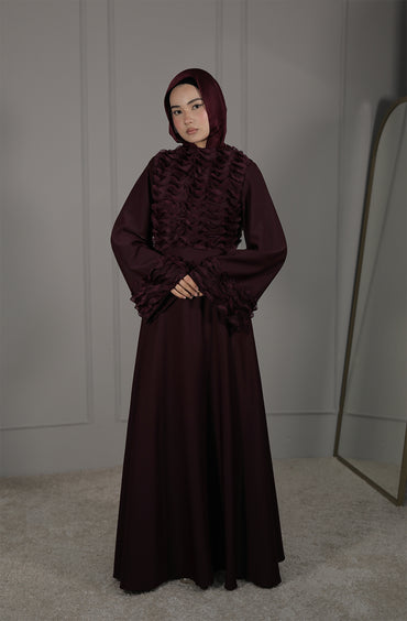 Elegantes Maxikleid mit Rüschen – Modest Fashion Damenkleid